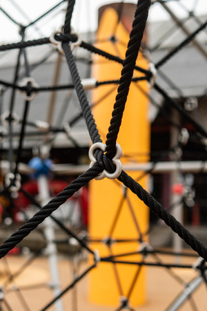 Ropes On Playground detailed with selective focusの写真素材