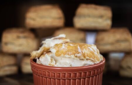 Crust of Home Made Clotted Cream with biscuits