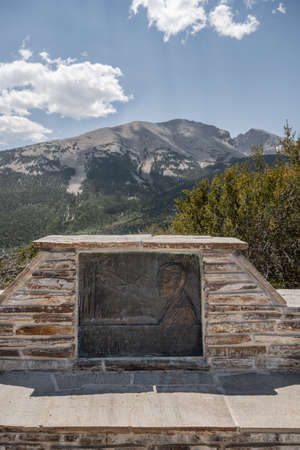 Mather Point Overlooking Wheeler Peak in Great Basin National Parkの写真素材