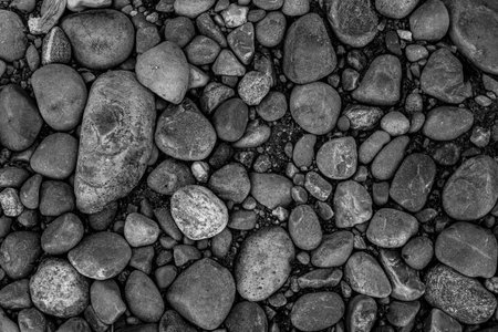 Black and White of Rocky Trail Section background imageの写真素材