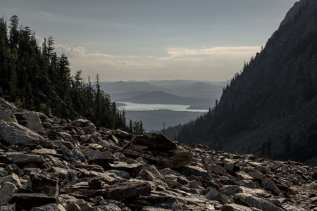 Looking Back At Leigh Lake From Paintbrush Canyon