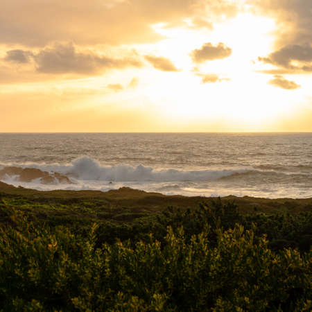 Sunset Fades Over Pacific Ocean from Big Sur beach