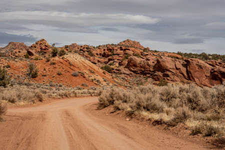 Dirt Road Intersection Through The Southern Utah Country Side on the way to Buckskin Gulch