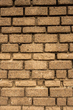 Tan Bricks Stacked Tightly into Wall Background Imate