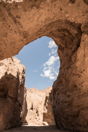 Natural Bridge Towers Over Canyon in Death Valley National Park