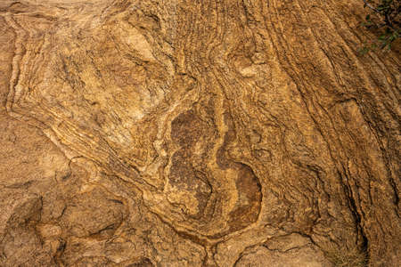 Swirling Textures and Layers of Rock in Big Bend National Parkの写真素材