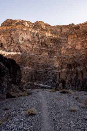 Faint Trail Through Fall Canyon in Death Valley National Park