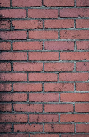 Vertical Background Image of Red Brick Wall Close Up