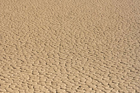 The Dry Surface of The Racetrack Playa Fills The Frame in Death Valley National Park