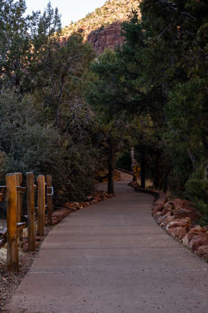 Paved River Trail In Zion National Park