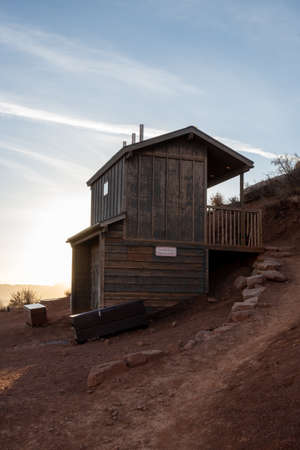 Pit Toilet Building Along South Kaibab Trail at the Intersection with the tonto trail in the Grand...