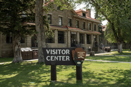 Mammoth Hot Springs, United States: July 24, 2021: Horace Albright Visitors Center In Yellowstone National Parkのeditorial素材