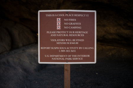 Respect The Area Sign In Joshua Tree National Parkの写真素材