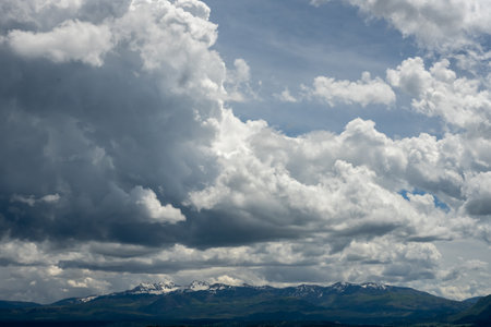 Rain Clouds Begin To Form Over San Juan Mountains in Coloradoの写真素材
