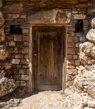 Door to Desert Watchtower In Grand Canyon National Parkの写真素材