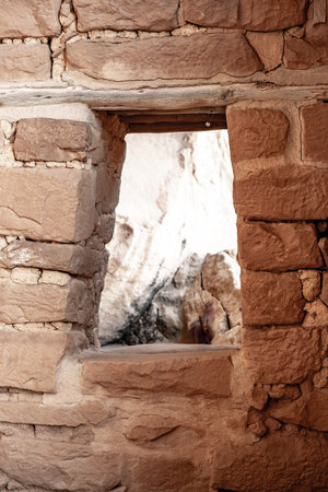 Light Through a Trapezoidal Window in the Cliff Dwelling Structure of Square Tower House