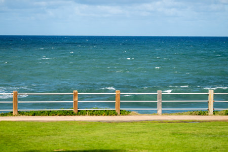 Rough Surf Pushing Towards The Cliffs Of La Jolla in southern Californiaの写真素材