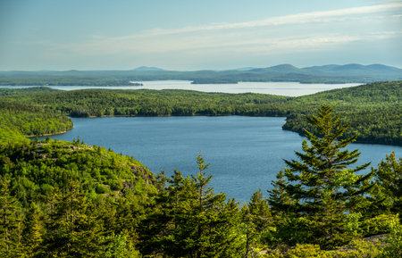 Eagle Lake in Acadiaの写真素材