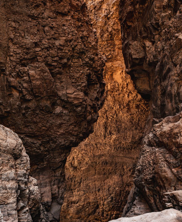 Warm Sun Lights The Back Wall Of The Upper Burro Pouroff In Big Bend National Park