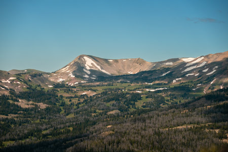 Snow Clings To Quadrant Mountain In Western Yellowstone National Park