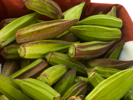 Okra at Farmer's Market in Arkansasの写真素材