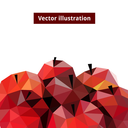 Vector illustration of an apples rendered in a geometric styleのイラスト素材