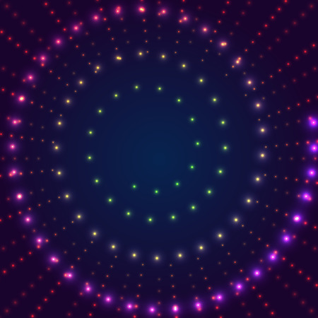 Neon Border with Light Effects.のイラスト素材