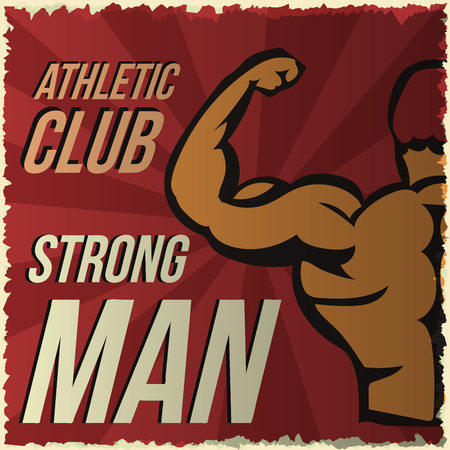 Athletic typographical vintage grunge style poster. Retro vector illustration.のイラスト素材