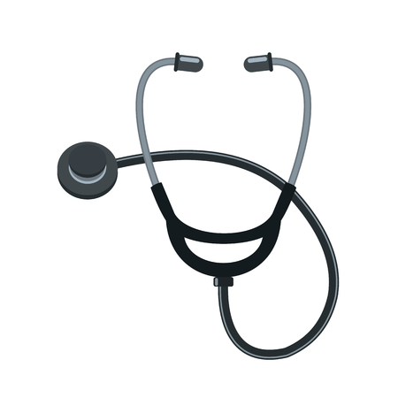 Stethoscope cartoon icon isolated on white background. Vector illustrationのイラスト素材