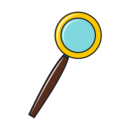 Magnifier icon isolated on a white background. illustrationのイラスト素材