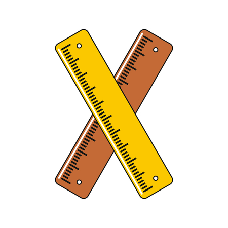 Ruler icon isolated on a white background. illustrationのイラスト素材