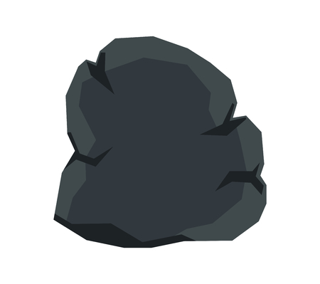Cartoon stone in white background. Vector illustrationのイラスト素材