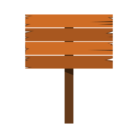 Wood sign in white background. Vector illustrationのイラスト素材