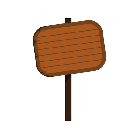 Wood sign in white background. Vector illustrationのイラスト素材