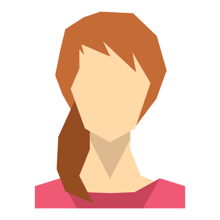 Woman silhouette avatar on white background. Vector illustrationのイラスト素材