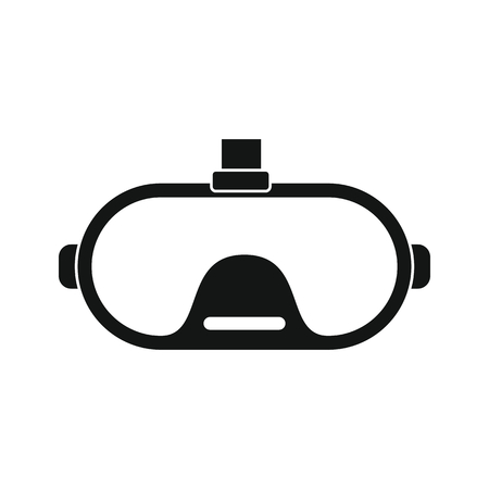 Virtual reality glasses in silhouette style. Vector illustrationのイラスト素材