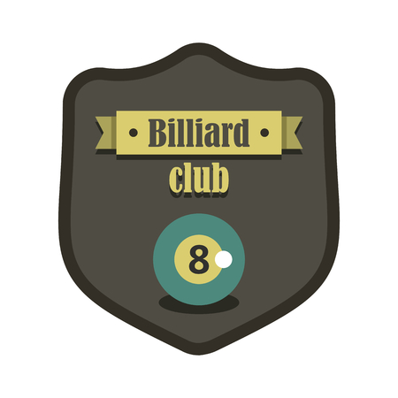 Retro vintage logo emblem billiard game. Billiard labels for you design, banners, infographics.のイラスト素材