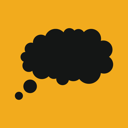 Retro converse speech bubble vector icon on color background. Communication elements for conversation and message illustrationのイラスト素材