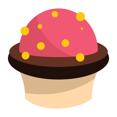 Cartoon tasty cake isolated on white background. Vector illustration. element for banner, infographic and labelのイラスト素材