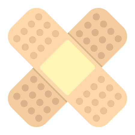 Medicine flat patch isolated on white background. Element of banners, labels and infographics.のイラスト素材