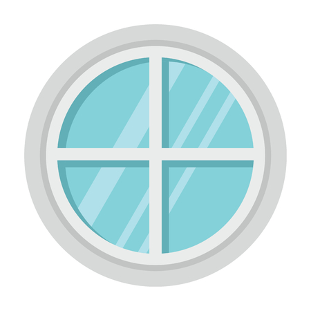 Flat architecture window icon isolated on white background. Vector illustration. Element rof architecture designのイラスト素材