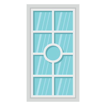 Flat architecture window icon isolated on white background. Vector illustration. Element rof architecture designのイラスト素材