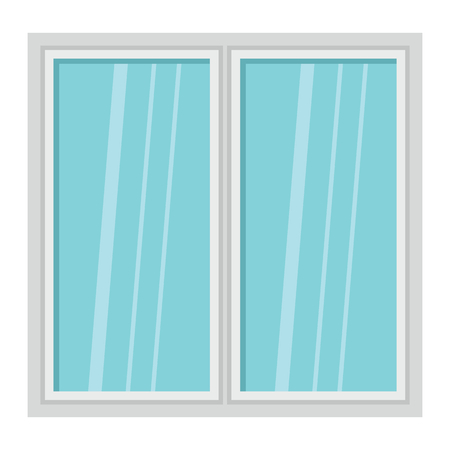 Flat architecture window icon isolated on white background. Vector illustration. Element rof architecture designのイラスト素材
