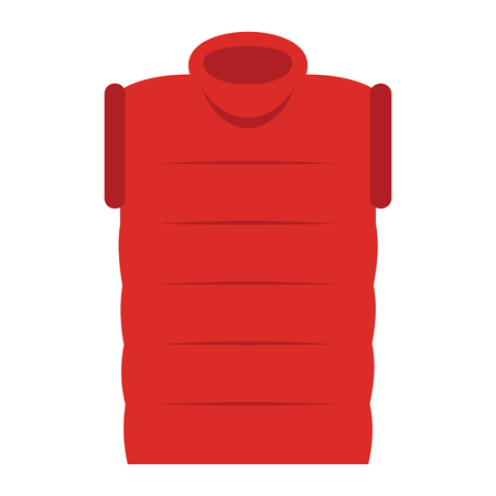 Down jacket fashion clothes for modern man. Flat icon for web vector illustrationのイラスト素材