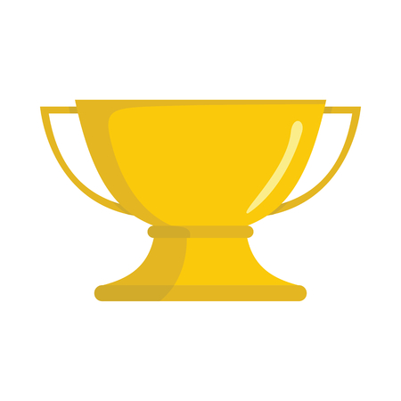Winner trophy award gold cup cartoon flat icon element for sport award trophy design vector illustration.のイラスト素材