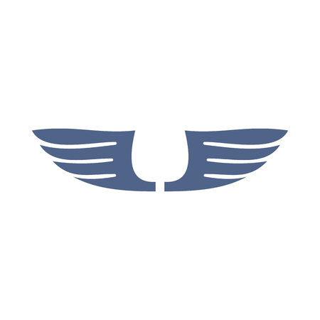 Wing flat icon for your design labels wing graphic and illustration vector objectのイラスト素材