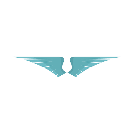 Wing flat icon for your design labels wing graphic and illustration vector objectのイラスト素材