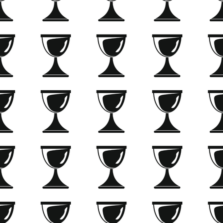 Awards sport winner black simple silhouette cup vector seamless pattern. Silhouette stylish texture. Repeating awards seamless pattern background for winner sport design and webのイラスト素材