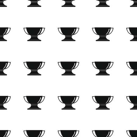 Awards sport winner black simple silhouette cup vector seamless pattern. Silhouette stylish texture. Repeating awards seamless pattern background for winner sport design and webのイラスト素材