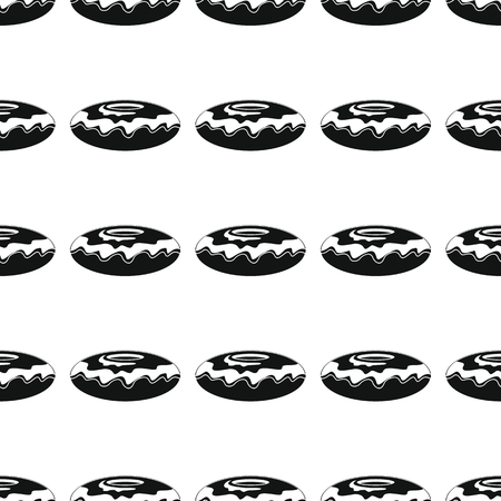 Cake bakery product black simple silhouette vector seamless pattern, silhouette stylish texture. Repeating cake seamless pattern background for bakery design and webのイラスト素材
